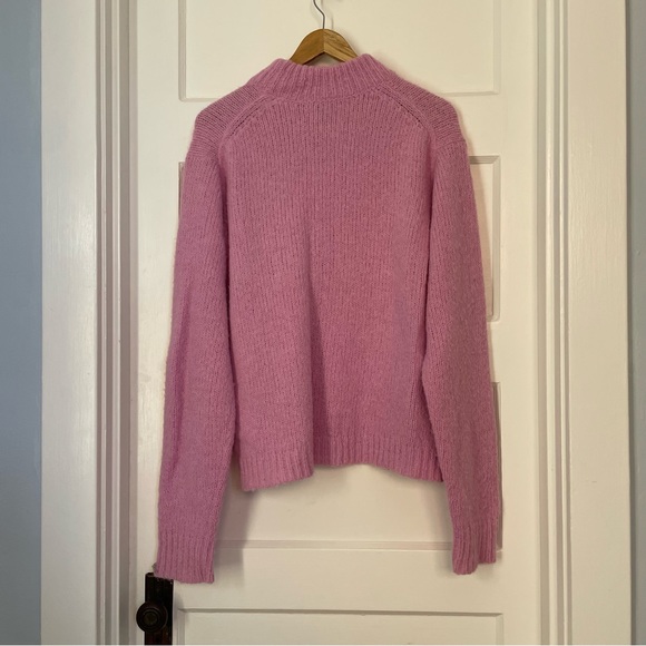 Tibi Pink Cozette Alpaca Crewneck Sweater - S - Picture 4 of 6